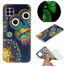 For Huawei P40 Lite Luminous TPU Mobile Phone Protective Case(Blue Owl) - 1