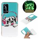 For Huawei P40 Plus Luminous TPU Mobile Phone Protective Case(Headset Dog) - 1