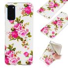 For Galaxy S20 Luminous TPU Mobile Phone Protective Case(Rose Flower) - 1