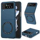 For Samsung Galaxy Z Flip4 Magsafe Magnetic Folding PC Phone Case(Blue) - 1