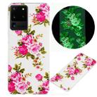 For Galaxy S20 Ultra Luminous TPU Mobile Phone Protective Case(Rose Flower) - 1