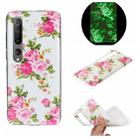 For Xiaomi Mi 10 Luminous TPU Mobile Phone Protective Case(Rose Flower) - 1