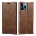 For iPhone 12 Pro/12 LC.IMEEKE RFID Anti-theft Leather Phone Case(Brown) - 1