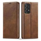 For Samsung Galaxy A53 5G LC.IMEEKE RFID Anti-theft Leather Phone Case(Brown) - 1