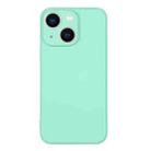 For iPhone 13 mini Silicone Phone Case with Wrist Strap(Mint Green) - 2