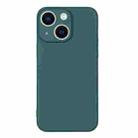 For iPhone 13 Silicone Phone Case with Wrist Strap(Deep Green) - 2