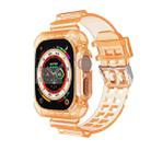 For Apple Watch Ultra 49mm Glacier Transparent TPU Integrated Watch Band(Orange) - 1