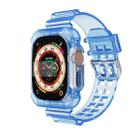 For Apple Watch Ultra 49mm Glacier Transparent TPU Integrated Watch Band(Blue) - 1