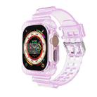 For Apple Watch Ultra 49mm Glacier Transparent TPU Integrated Watch Band(Purple) - 1
