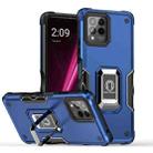 For T-Mobile REVVL 6 Pro 5G Ring Holder Non-slip Shockproof Armor Phone Case(Blue) - 1