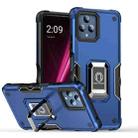 For T-Mobile REVVL 6 5G Ring Holder Non-slip Shockproof Armor Phone Case(Blue) - 1