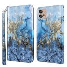 For Motorola Moto G32 3D Painting Pattern TPU + PU Leather Phone Case(Milky Way) - 1