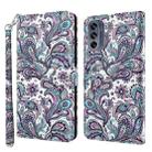 For Motorola Moto G62 3D Painting Pattern TPU + PU Leather Phone Case(Swirl Pattern) - 1