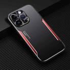 For iPhone 14 Pro Blade Series TPU + Titanium Alloy Phone Case(Black Red) - 1