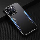 For iPhone 14 Pro Blade Series TPU + Titanium Alloy Phone Case(Black Blue) - 1