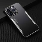 For iPhone 14 Pro Blade Series TPU + Titanium Alloy Phone Case(Black Silver) - 1