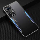 For Xiaomi Redmi K50 Ultra / 12T / 12T Pro Blade Series TPU + Titanium Alloy Phone Case(Black Blue) - 1