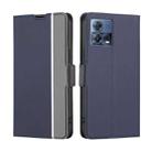 For Motorola Edge S30 Pro 5G / Edge 30 Fusion Twill Texture Side Buckle Leather Phone Case(Blue) - 1