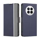 For Huawei Mate 50 Twill Texture Side Buckle Leather Phone Case(Blue) - 1