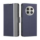 For Huawei Mate 50 Pro Twill Texture Side Buckle Leather Phone Case(Blue) - 1