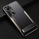For Xiaomi Redmi K50 Ultra / 12T / 12T Pro Blade Series TPU + Titanium Alloy with Holder Phone Case(Black Gold) - 1