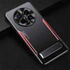 For Huawei Mate 50 Pro Blade Series TPU + Titanium Alloy with Holder Phone Case(Black Red) - 1