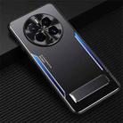 For Huawei Mate 50 Pro Blade Series TPU + Titanium Alloy with Holder Phone Case(Black Blue) - 1