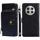 For Huawei Mate 50 Pro Zipper Bag Flip Leather Phone Case(Black) - 1