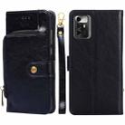 For ZTE Blade A72 5G Zipper Bag Flip Leather Phone Case(Black) - 1