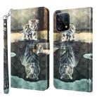 For OPPO Find X5 3D Painting Pattern TPU + PU Leather Phone Case(Cat Tiger) - 1