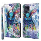 For OPPO Find X5 Pro 3D Painting Pattern TPU + PU Leather Phone Case(Watercolor Owl) - 1