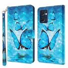 For OPPO Reno7 5G/Find X5 Lite 3D Painting Pattern TPU + PU Leather Phone Case(Three Butterflies) - 1