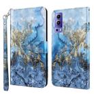 For vivo Y72 5G 3D Painting Pattern TPU + PU Leather Phone Case(Milky Way) - 1