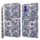 For vivo Y72 5G 3D Painting Pattern TPU + PU Leather Phone Case(Swirl Pattern) - 1