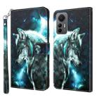 For Xiaomi 12 Lite 4G/5G 3D Painting Pattern TPU + PU Leather Phone Case(Wolf) - 1