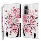 For Xiaomi 12 Lite 4G/5G 3D Painting Pattern TPU + PU Leather Phone Case(Cat Under The Tree) - 1