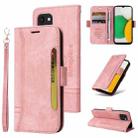 For Samsung Galaxy A03 164mm BETOPNICE Dual-side Buckle Leather Phone Case(Pink) - 1