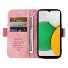 For Samsung Galaxy A03 164mm BETOPNICE Dual-side Buckle Leather Phone Case(Pink) - 4