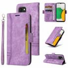 For Samsung Galaxy A03 164mm BETOPNICE Dual-side Buckle Leather Phone Case(Purple) - 1