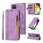 For Samsung Galaxy A03s 166mm BETOPNICE Dual-side Buckle Leather Phone Case(Purple) - 1
