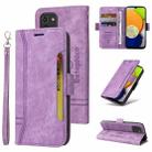 For Samsung Galaxy A03 166mm BETOPNICE Dual-side Buckle Leather Phone Case(Purple) - 1