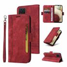 For Samsung Galaxy A12 5G / 4G BETOPNICE Dual-side Buckle Leather Phone Case(Red) - 1