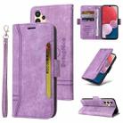 For Samsung Galaxy A13 4G BETOPNICE Dual-side Buckle Leather Phone Case(Purple) - 1