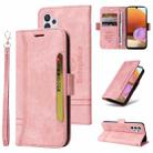 For Samsung Galaxy A32 4G EU Version BETOPNICE Dual-side Buckle Leather Phone Case(Pink) - 1