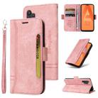 For Samsung Galaxy A32 5G BETOPNICE Dual-side Buckle Leather Phone Case(Pink) - 1