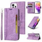 For Samsung Galaxy A73 5G BETOPNICE Dual-side Buckle Leather Phone Case(Purple) - 1