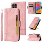 For Samsung Galaxy M33 5G BETOPNICE Dual-side Buckle Leather Phone Case(Pink) - 1