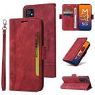 For Samsung Galaxy M52 5G BETOPNICE Dual-side Buckle Leather Phone Case(Red) - 1