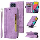 For Samsung Galaxy M53 5G BETOPNICE Dual-side Buckle Leather Phone Case(Purple) - 1