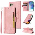 For Samsung Galaxy S21 FE 5G BETOPNICE Dual-side Buckle Leather Phone Case(Pink) - 1